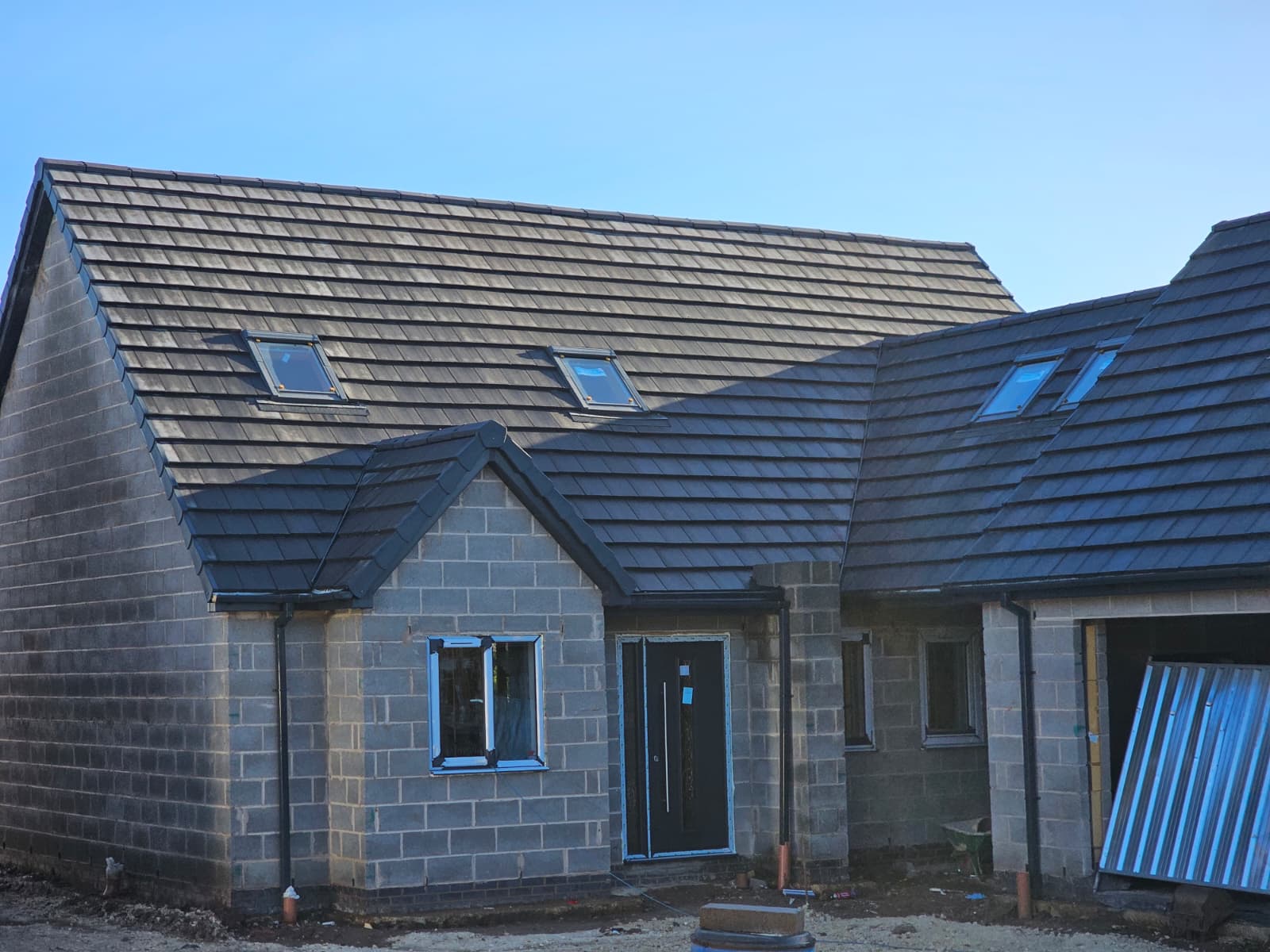 Slate roof new build
